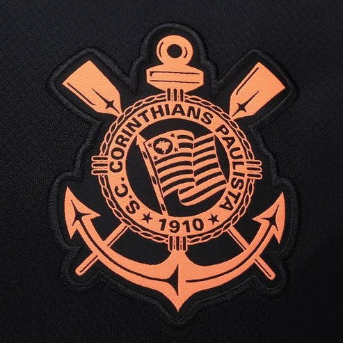 Camisa Corinthians II 25/26 Preta e Laranja
