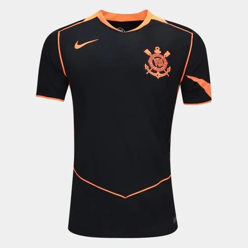 Camisa Corinthians II 25/26 Preta e Laranja