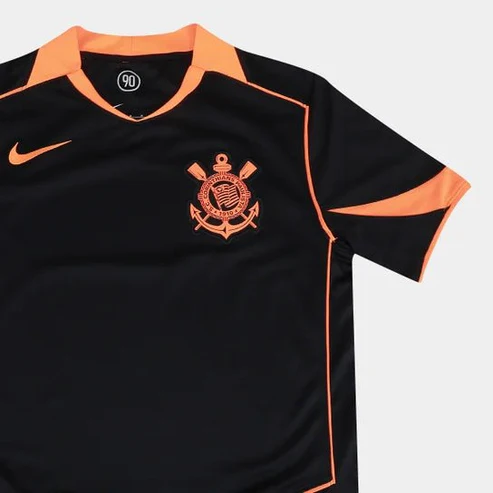 Camisa Corinthians II 25/26 Preta e Laranja