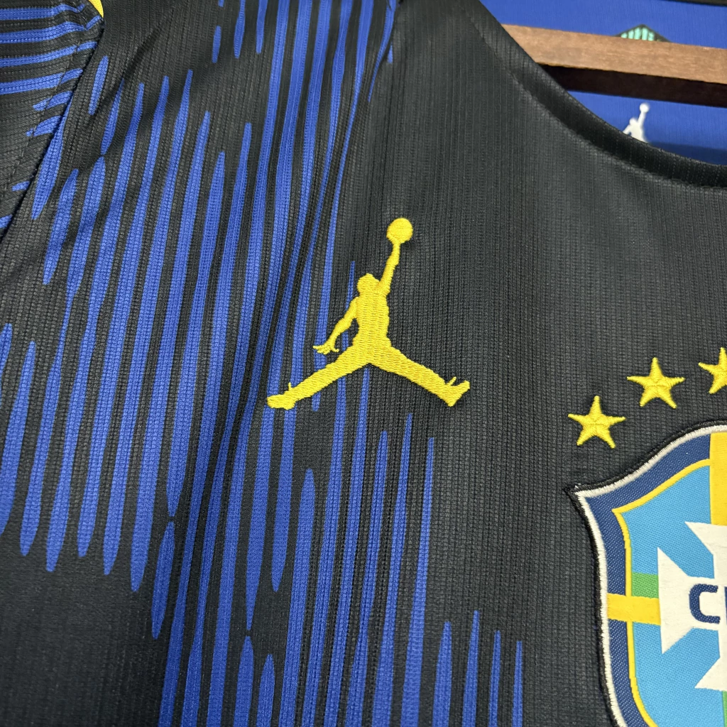 Camisa Brasil Jordan 26/27 Azul e Preta